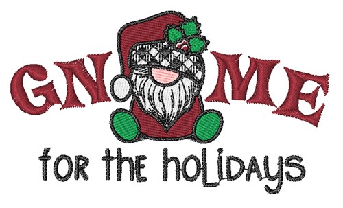 Gnome For Holidays Machine Embroidery Design