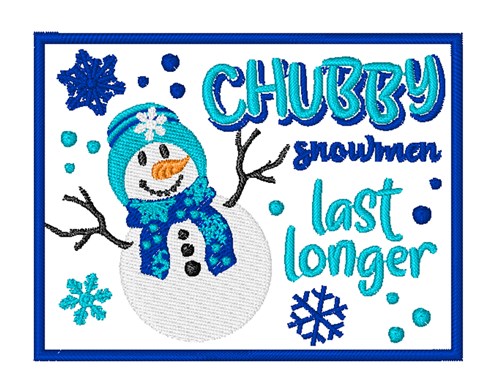 Chubby Snowmen Machine Embroidery Design