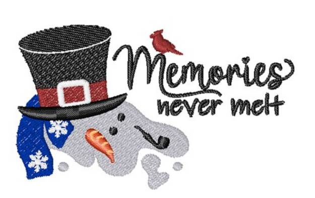 Picture of Memories Never Melt Machine Embroidery Design