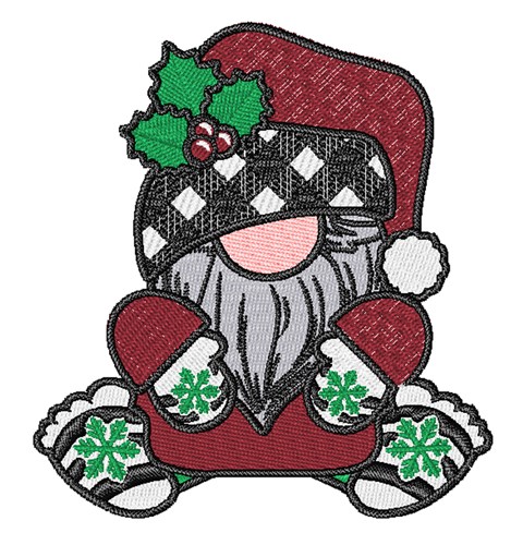 Holiday Gnome Machine Embroidery Design