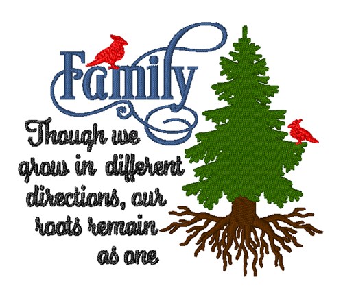 Family As One Machine Embroidery Design