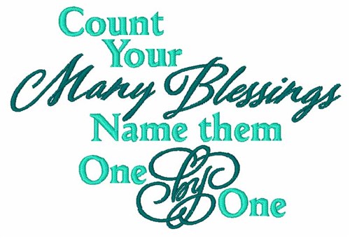 Count Your Blessings Machine Embroidery Design