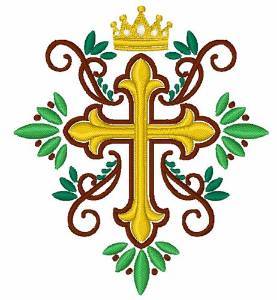 Picture of Cross And Crown Machine Embroidery Design