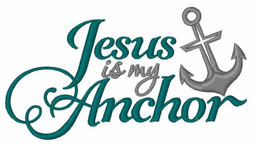 Jesus Is Anchor Machine Embroidery Design