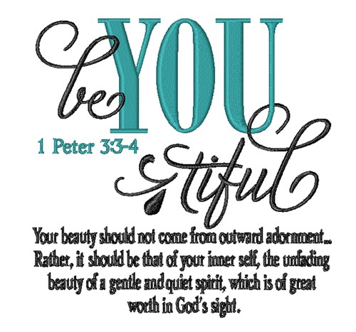 1 Peter 3:3-4 Machine Embroidery Design