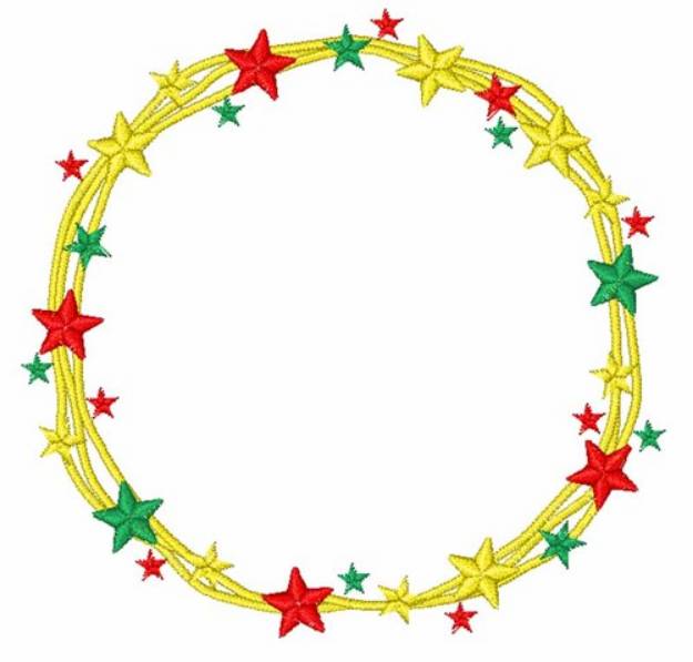Picture of Star Wreath Machine Embroidery Design