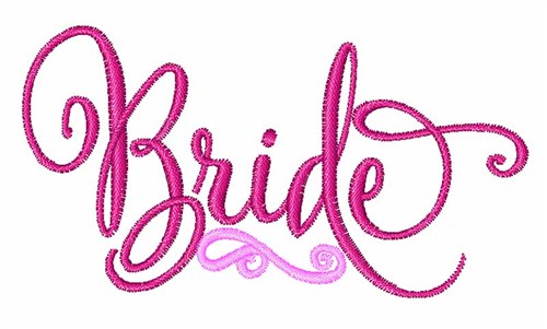 Bride Machine Embroidery Design