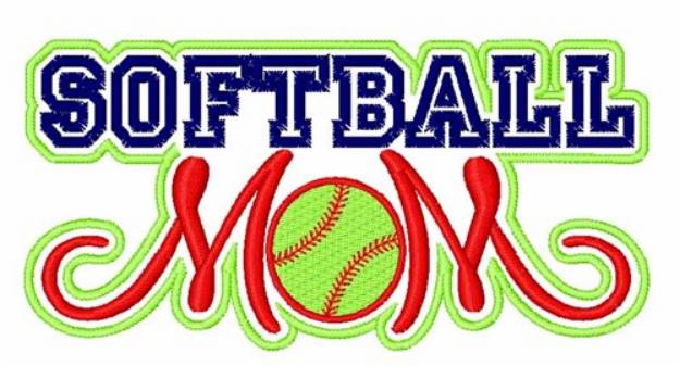 Picture of Softball Mom Machine Embroidery Design