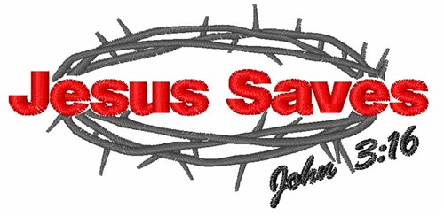 Jesus Saves Machine Embroidery Design