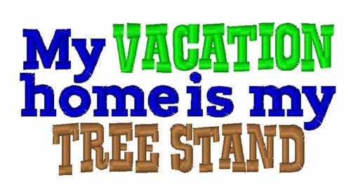 Tree Stand Vacation Machine Embroidery Design