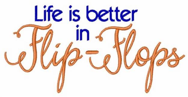 Picture of Life In Flip-Flops Machine Embroidery Design