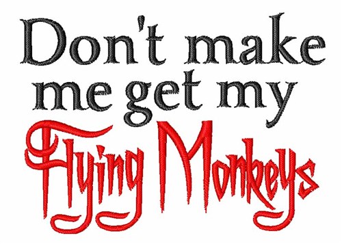 Flying Monkeys Machine Embroidery Design