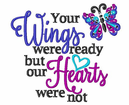 Wings Were Ready Machine Embroidery Design
