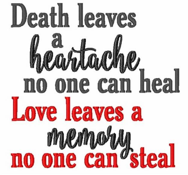 Picture of Love Leaves Memory Machine Embroidery Design