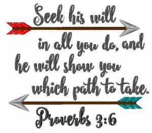 Picture of Proverbs 3:6 Machine Embroidery Design