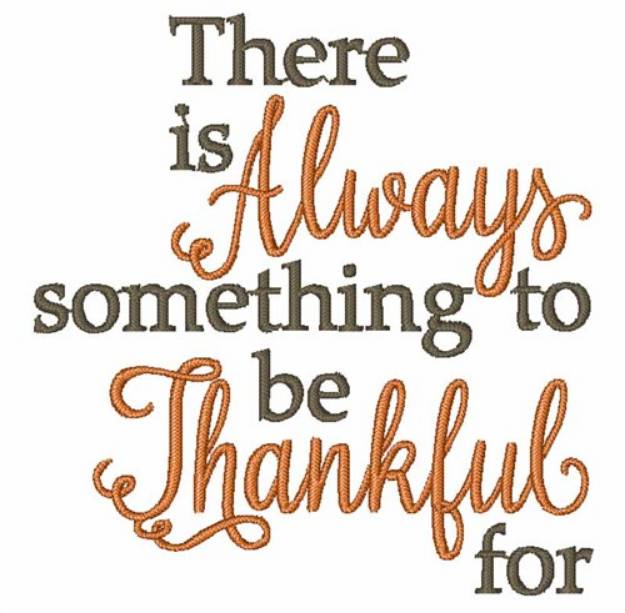 Picture of Always Thankful Machine Embroidery Design