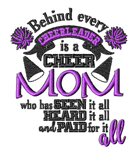 A Cheer Mom Machine Embroidery Design