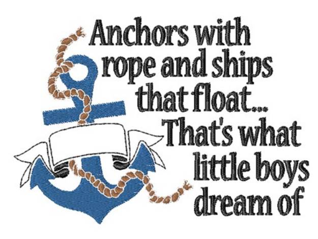 Picture of Anchors With Rope Machine Embroidery Design