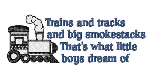 Trains And Tracks Machine Embroidery Design