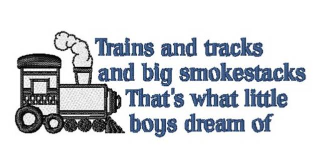 Picture of Trains And Tracks Machine Embroidery Design