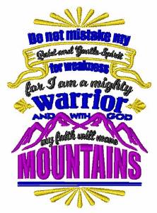 Picture of Mighty Warrior Machine Embroidery Design