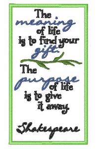 Picture of Meaning Of Life Machine Embroidery Design