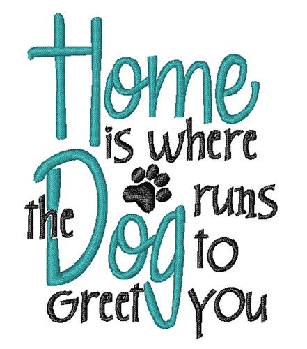 Dogs Greets You Machine Embroidery Design