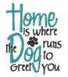 Picture of Dogs Greets You Machine Embroidery Design