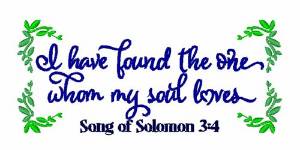 Picture of Song Of Solomon 3:4 Machine Embroidery Design