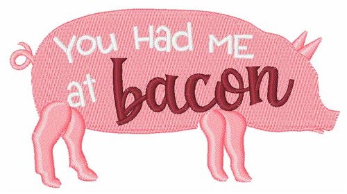 At Bacon Machine Embroidery Design