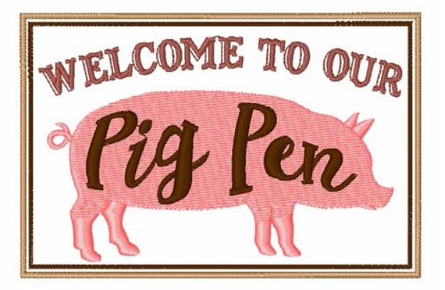 Picture of Our Pig Pen Machine Embroidery Design