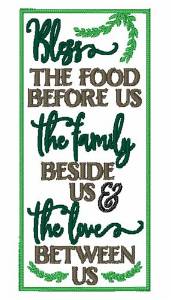 Picture of Bless The Food Machine Embroidery Design