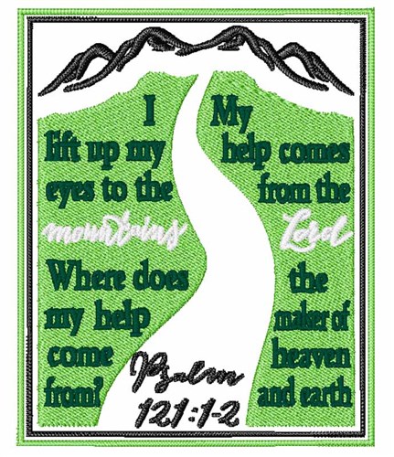 Psalm 1221:1-2 Machine Embroidery Design