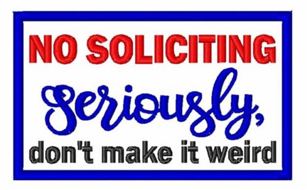 Picture of No Soliciting