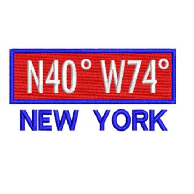 Picture of New York Coordinates Machine Embroidery Design