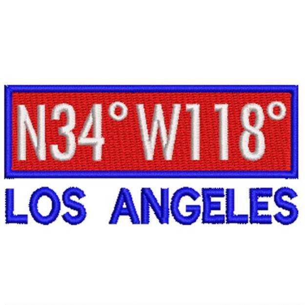 Picture of Los Angeles Coordinates Machine Embroidery Design