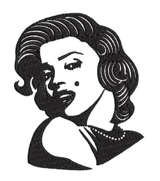 Picture of Realistic Marilyn Monroe Machine Embroidery Design