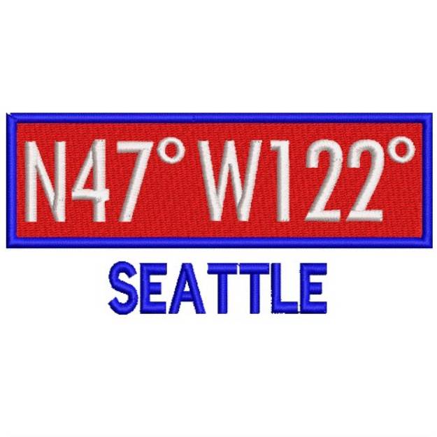 Picture of Seattle Coordinates Machine Embroidery Design