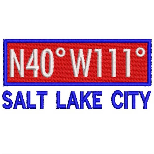 Picture of Salt Lake City Coordinates Machine Embroidery Design