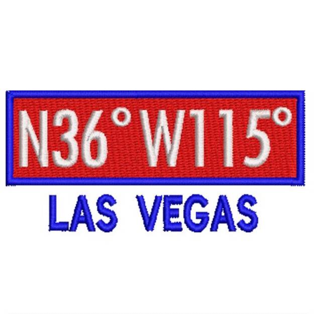 Picture of Las Vegas Coordinates Machine Embroidery Design
