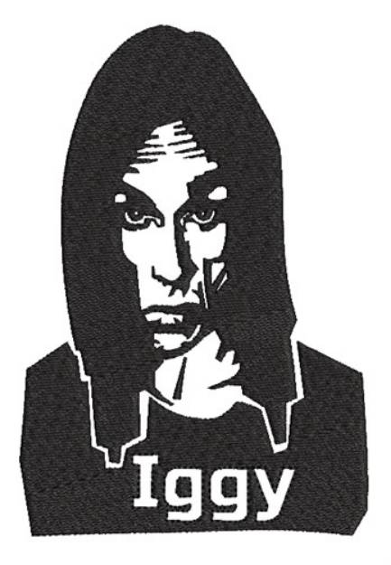 Picture of Iggy Pop Machine Embroidery Design