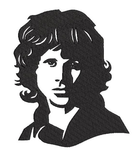 Picture of Jim Morrison 35in Machine Embroidery Design