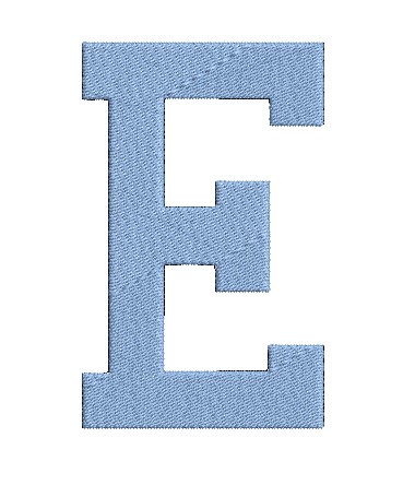 College Block Plain E Machine Embroidery Design