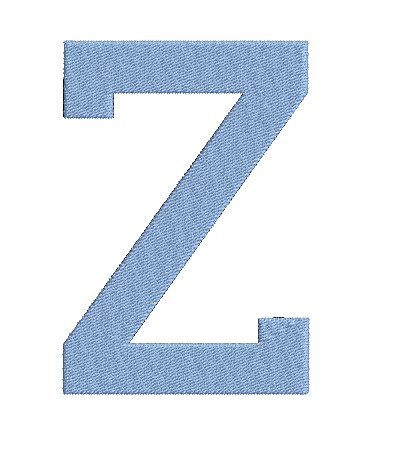 College Block Plain Z Machine Embroidery Design