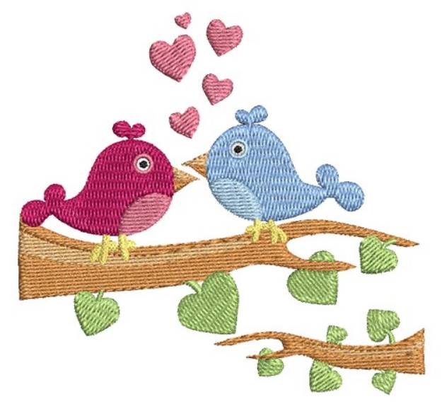 Picture of Valentines Day Love Birds Machine Embroidery Design