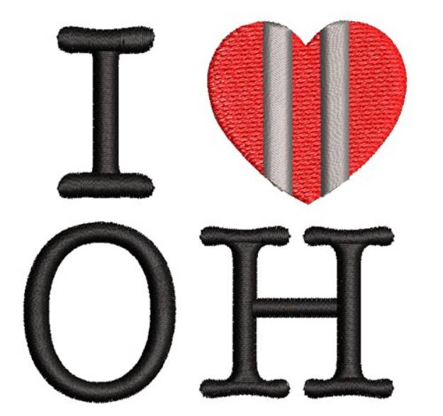 Picture of I Love Ohio Machine Embroidery Design