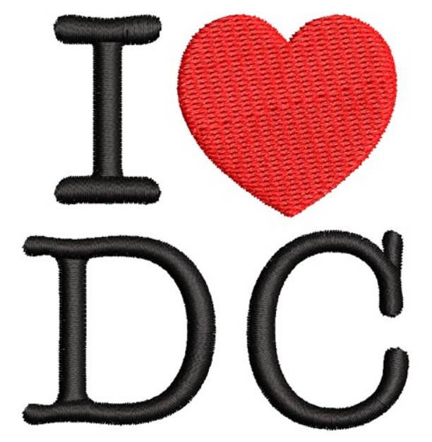 Picture of I Love D.C. Machine Embroidery Design