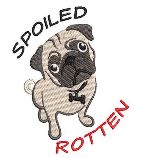 Picture of Spoiled Pug Machine Embroidery Design