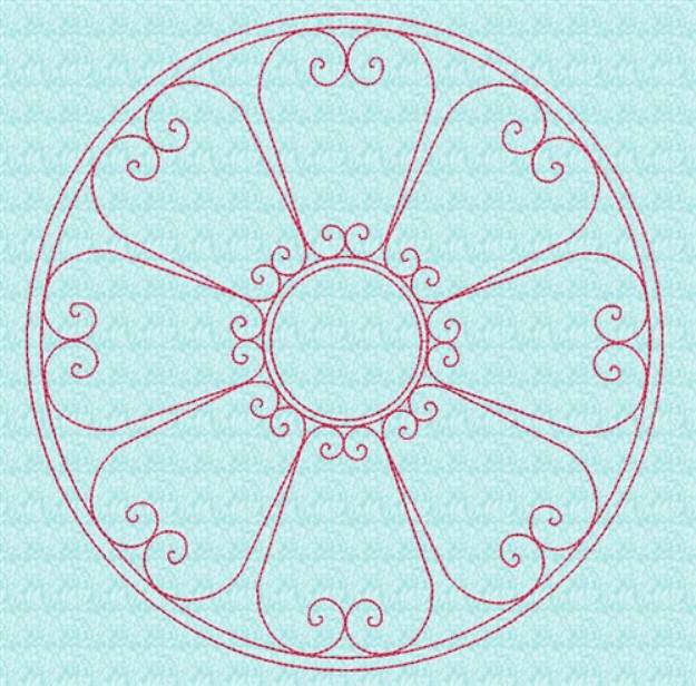 Picture of Quilt Block Circle Symmetry Machine Embroidery Design