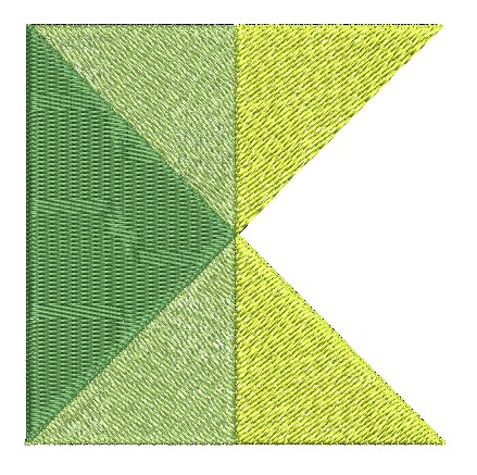 AMD Prism Monogram - K Machine Embroidery Design